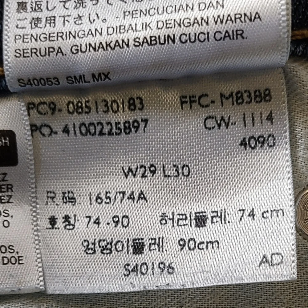 Levi's 513 Jeans Slim Straight W29 - Picture 10 of 12